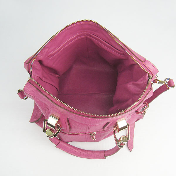 Replica Hermes New Arrival Double-duty leather handbag Peach 60669